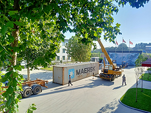 印度尼西亞石膏粉生產(chǎn)線發(fā)貨，今天裝了一個(gè)集裝箱，明天繼續(xù)。